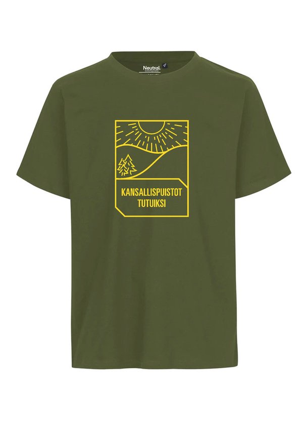 Ekologinen T-paita metsänvihreä
